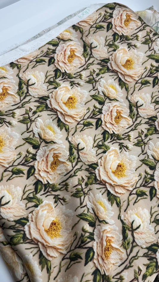 3D Peony Beige - Price per Meter